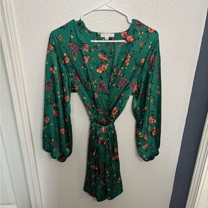 Socialite Green Floral Dress
